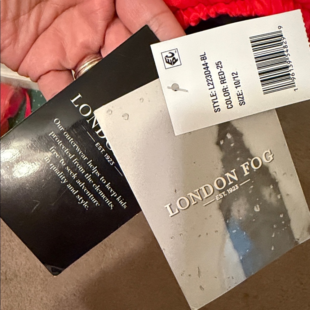London Fog Red Puffer Jacket - Picture 2 of 5